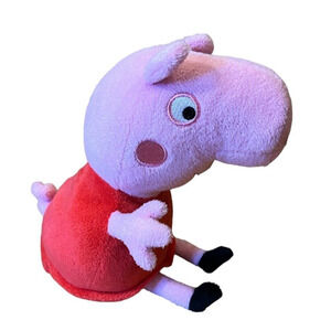 7.5” Peppa Pig Wearing Red Dress Plush Stuffed Animal Toy Doll